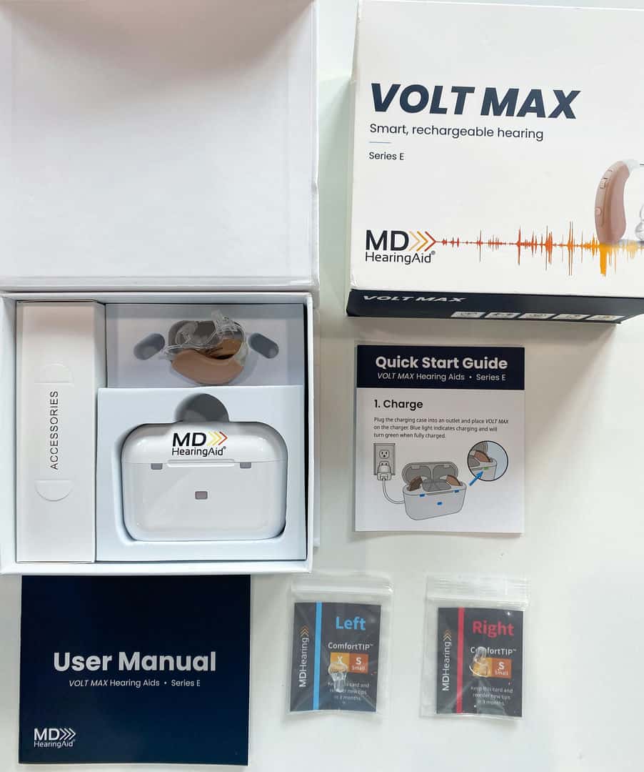 MDHearing aid accessories in the box