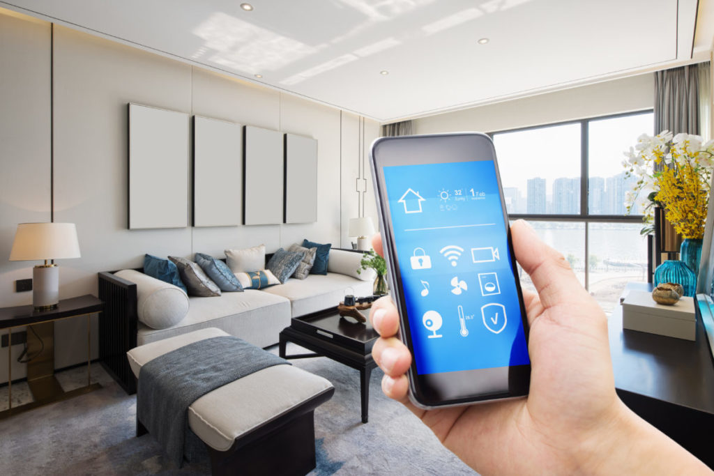smart home system on mobile phone