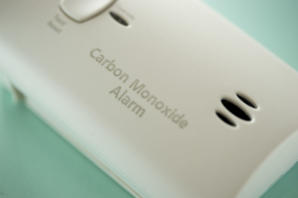 studio shot of carbon monoxide alarm