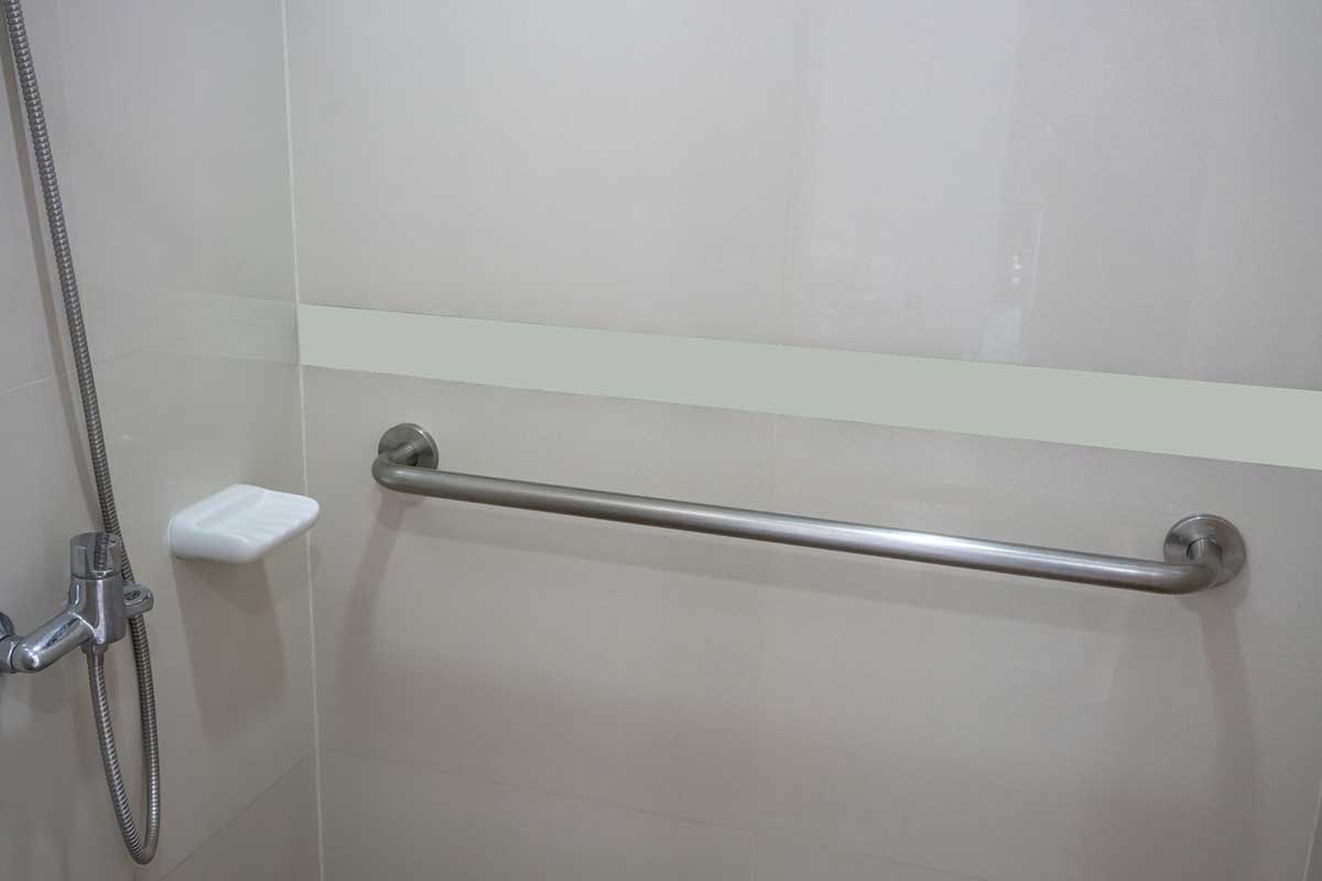White Small TOPBATHY Bath Grab Bar Suction Handle Handrails Shower Suction Handles for Elderly 