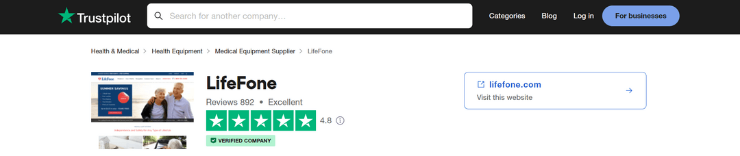 LifeFone Reviews on Trustpilot